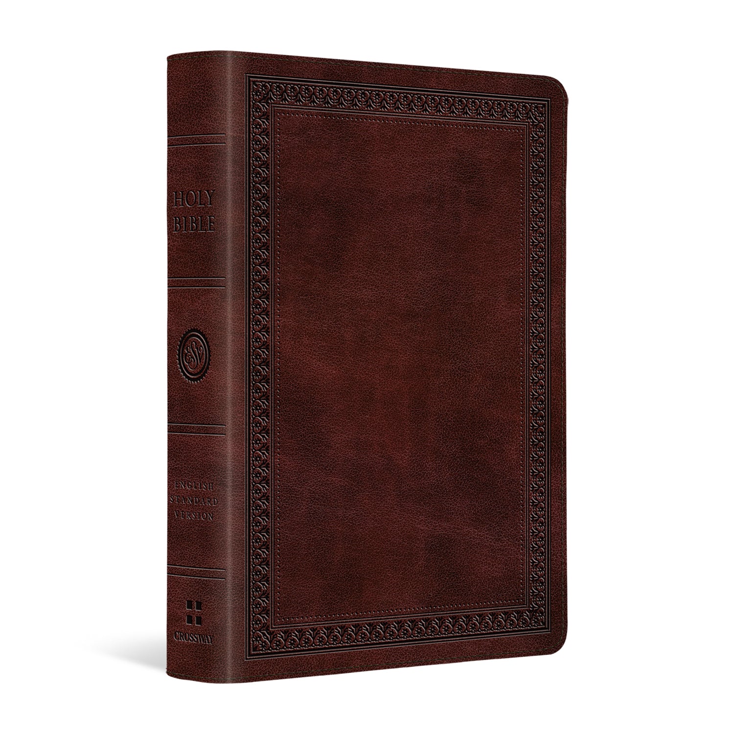 ESV Large Print Compact Bible, Red Letter - TruTone®, Mahogany - The Christian Gift Company