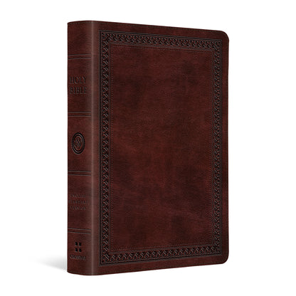 ESV Large Print Compact Bible, Red Letter - TruTone®, Mahogany - The Christian Gift Company