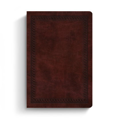 ESV Large Print Compact Bible, Red Letter - TruTone®, Mahogany - The Christian Gift Company