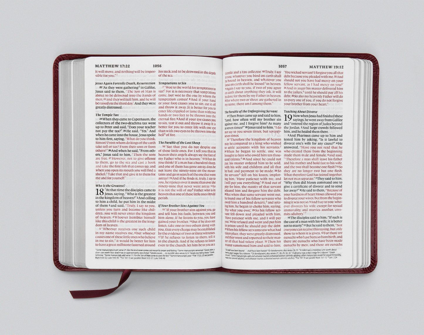 ESV Large Print Compact Bible, Red Letter - TruTone®, Mahogany - The Christian Gift Company