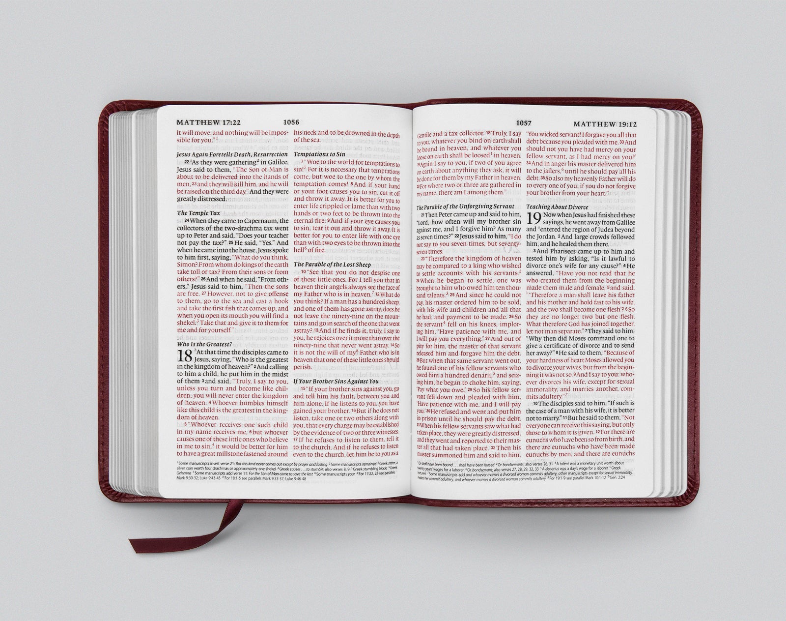 ESV Large Print Compact Bible, Red Letter - TruTone®, Mahogany - The Christian Gift Company