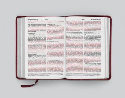 ESV Large Print Compact Bible, Red Letter - TruTone®, Mahogany - The Christian Gift Company