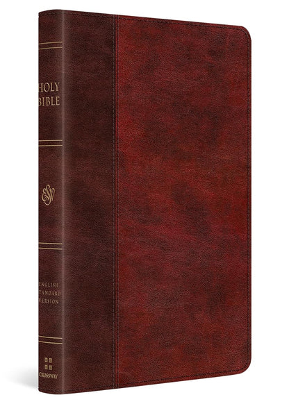 ESV Large Print Thinline Bible, TruTone®, Burgundy/Red