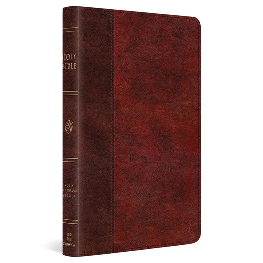 ESV Large Print Thinline Bible, TruTone®, Burgundy/Red