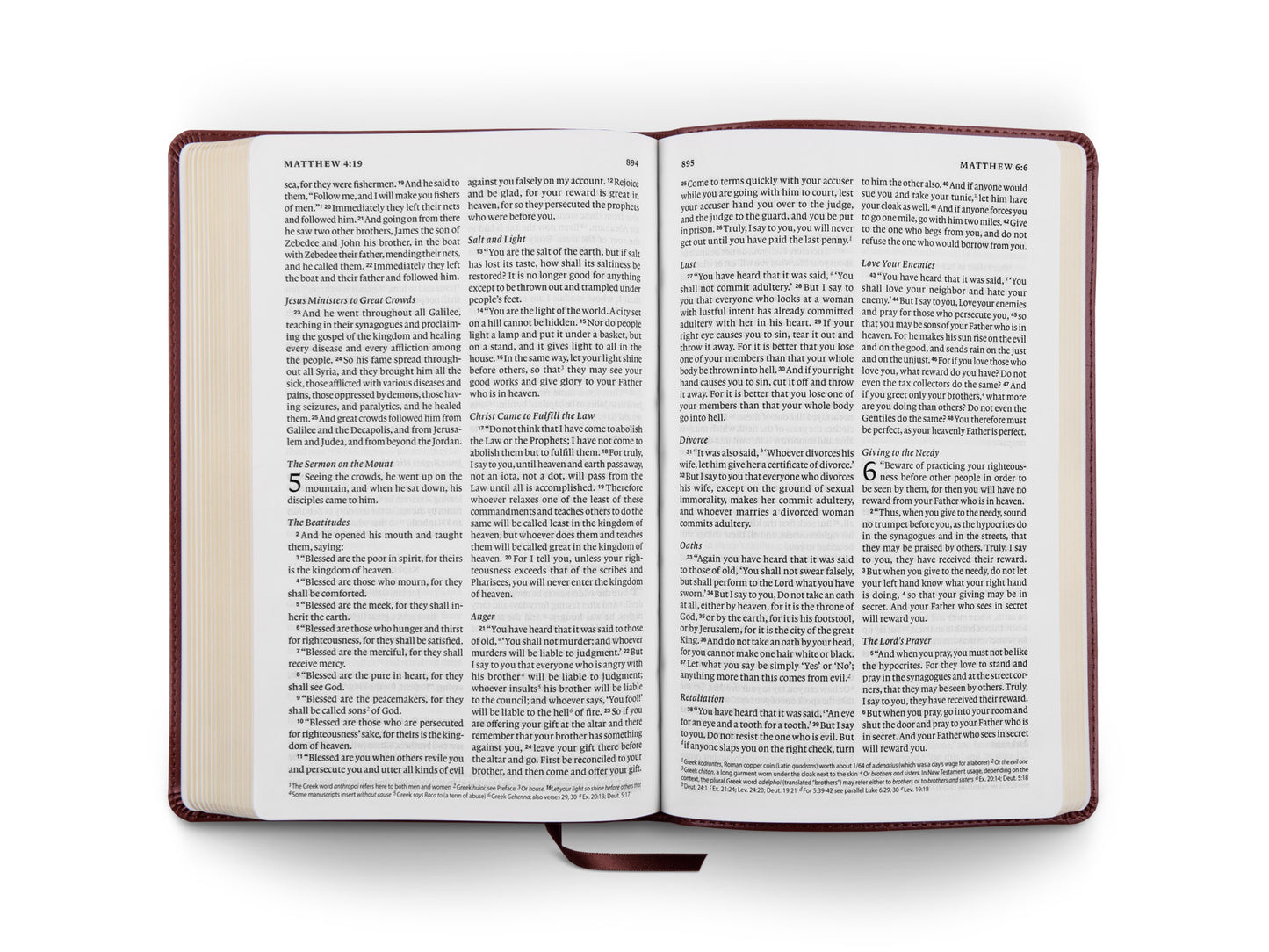ESV Large Print Thinline Bible, TruTone®, Mahogany