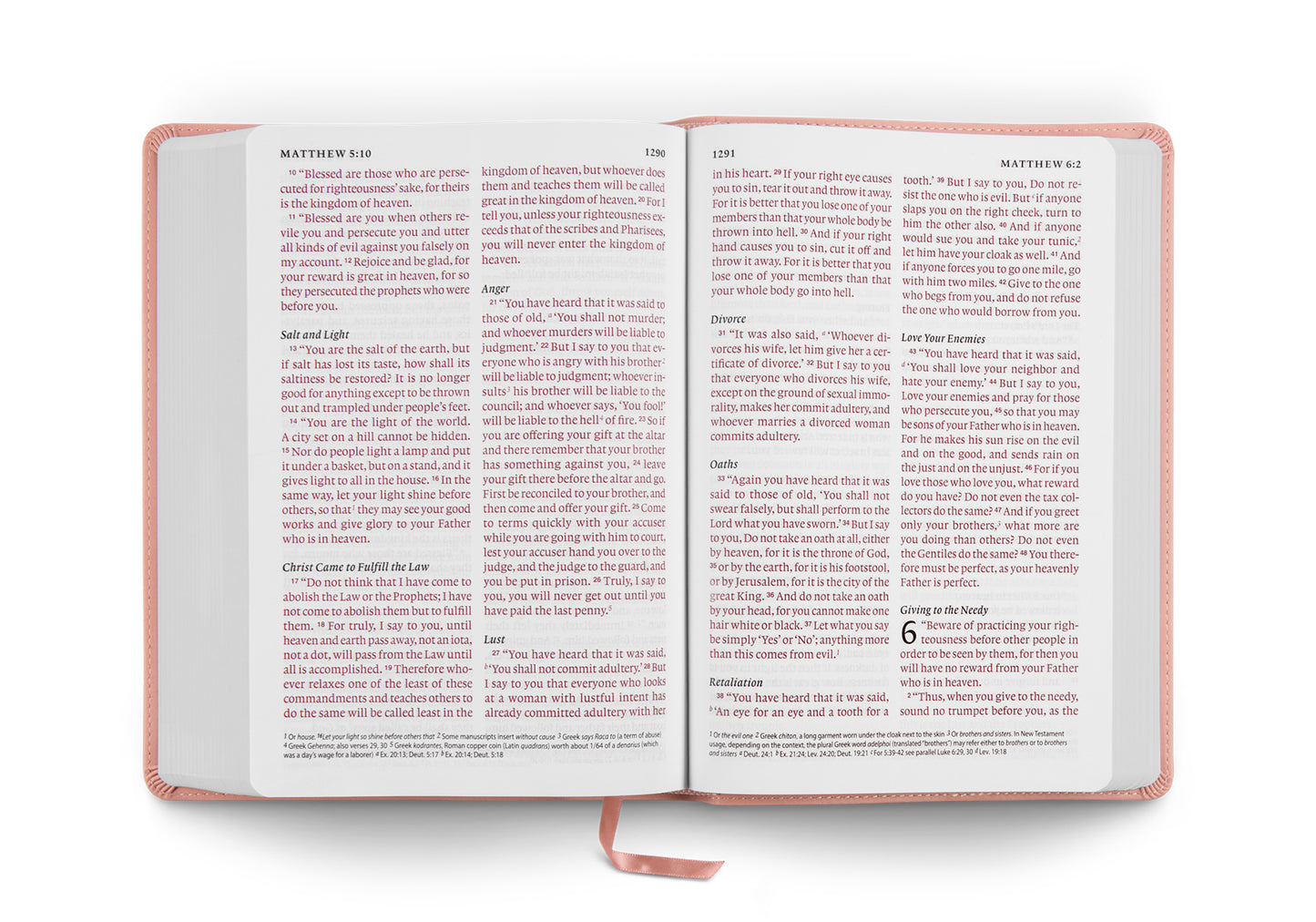 ESV Giant Print Bible, Red Letter, TruTone®, Blush Rose - The Christian Gift Company