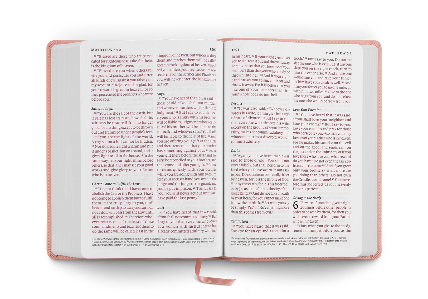 ESV Giant Print Bible, Red Letter, TruTone®, Blush Rose - The Christian Gift Company