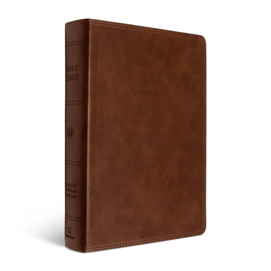 ESV Giant Print Bible, Red Letter, TruTone®, Deep Brown - The Christian Gift Company