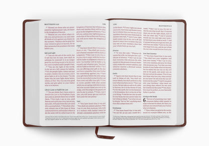 ESV Giant Print Bible, Red Letter, TruTone®, Deep Brown - The Christian Gift Company