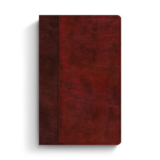 ESV Large Print Thinline Bible, Red Letter, TruTone®, Burgundy/Red - The Christian Gift Company
