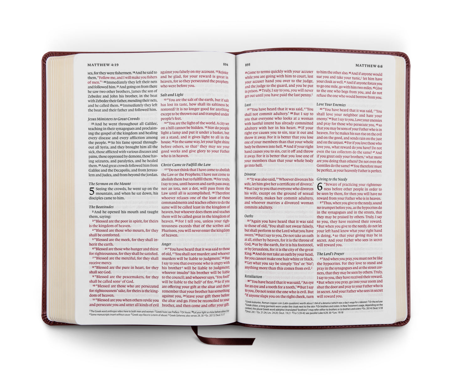 ESV Large Print Thinline Bible, Red Letter, TruTone®, Mahogany