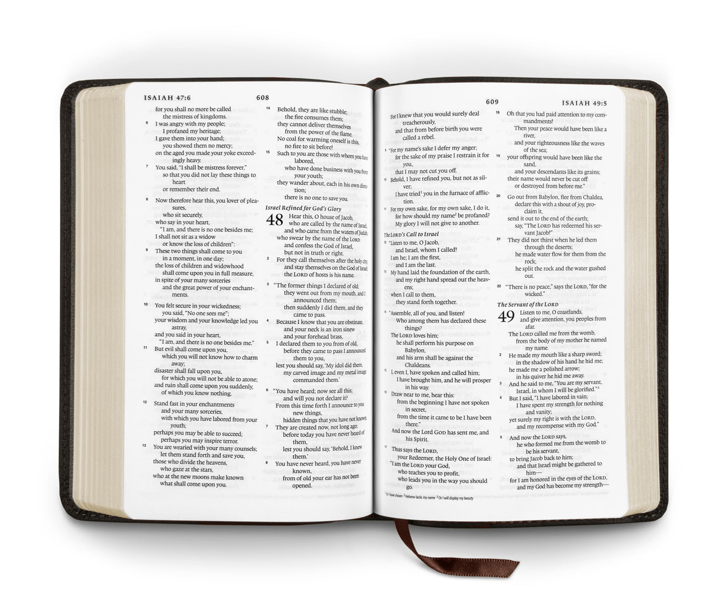 ESV Compact Bible, Buffalo Leather, Deep Brown
