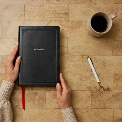 NKJV Giant Print End-of-Verse Reference Bible, Red Letter, Comfort Print (Black) - The Christian Gift Company
