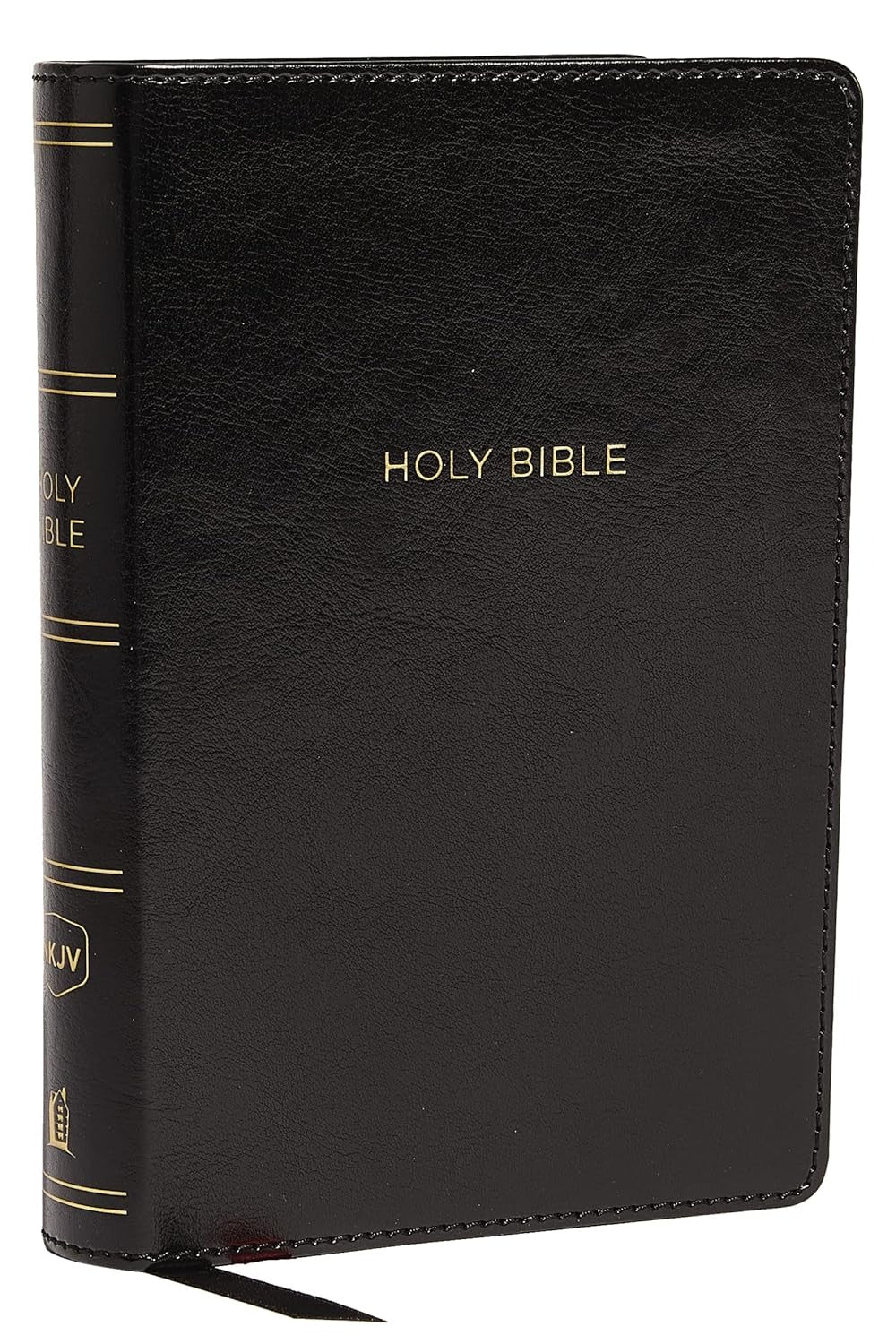 NKJV, Reference Bible, Compact Large Print, Leathersoft, Black, Red Letter, Comfort Print - The Christian Gift Company