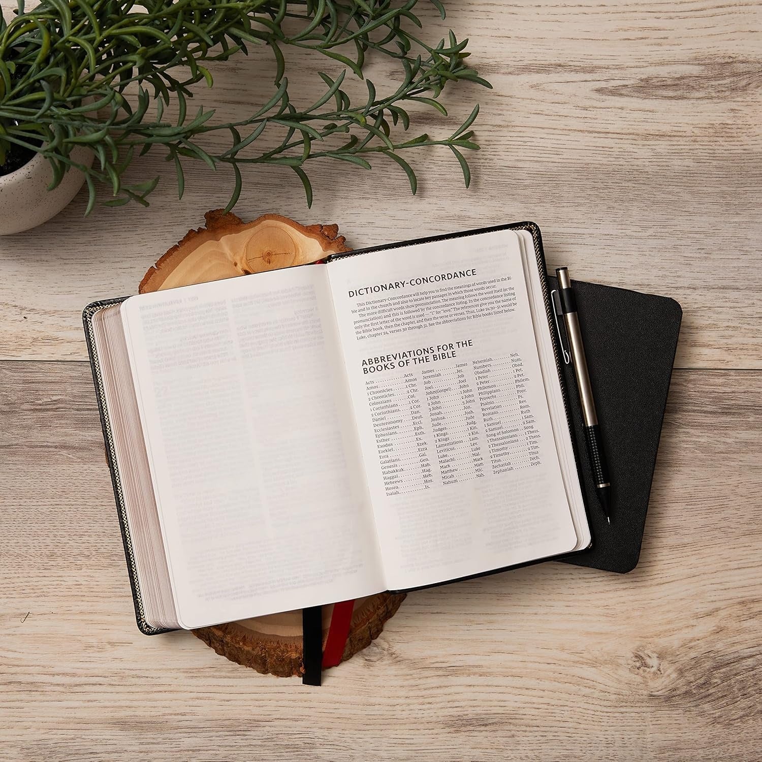 NKJV, Reference Bible, Compact Large Print, Leathersoft, Black, Red Letter, Comfort Print - The Christian Gift Company