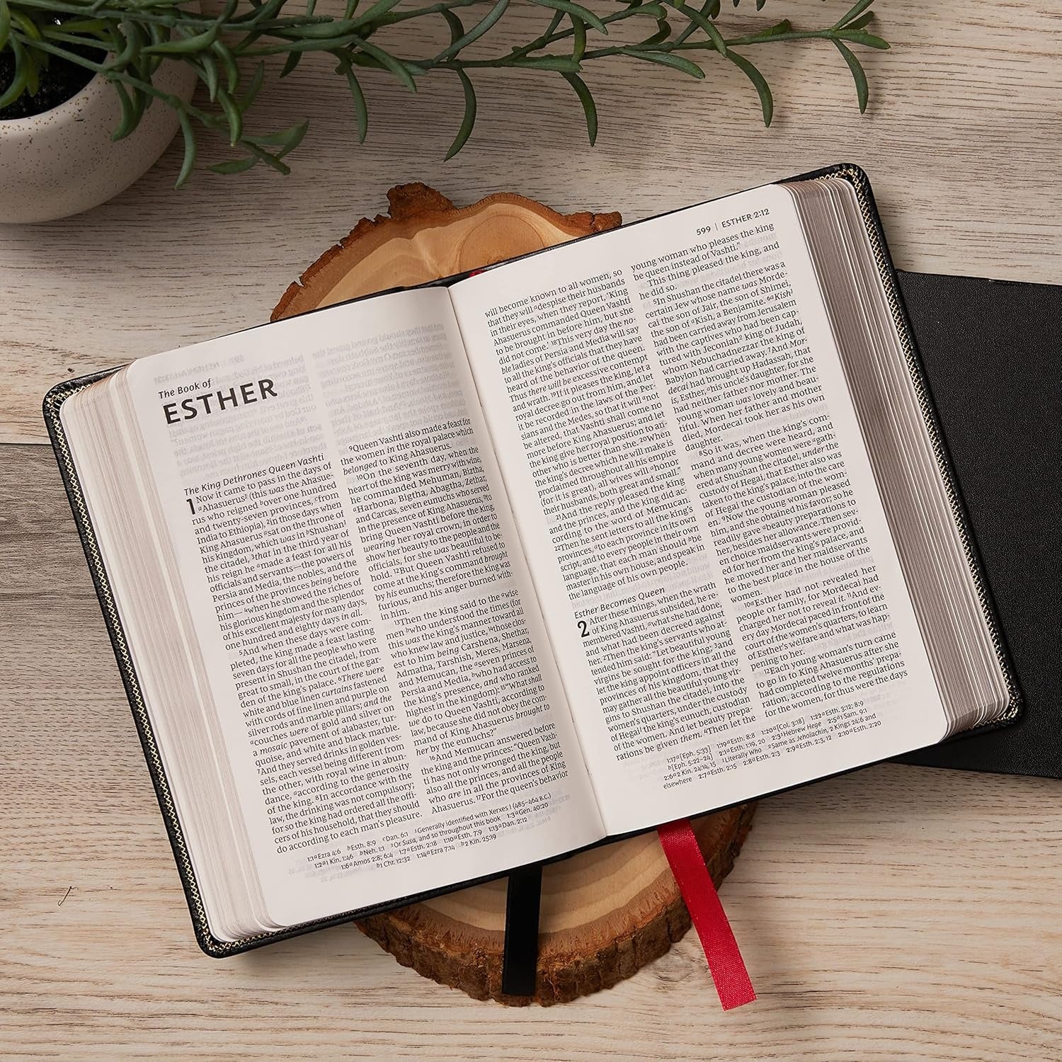 NKJV, Reference Bible, Compact Large Print, Leathersoft, Black, Red Letter, Comfort Print - The Christian Gift Company