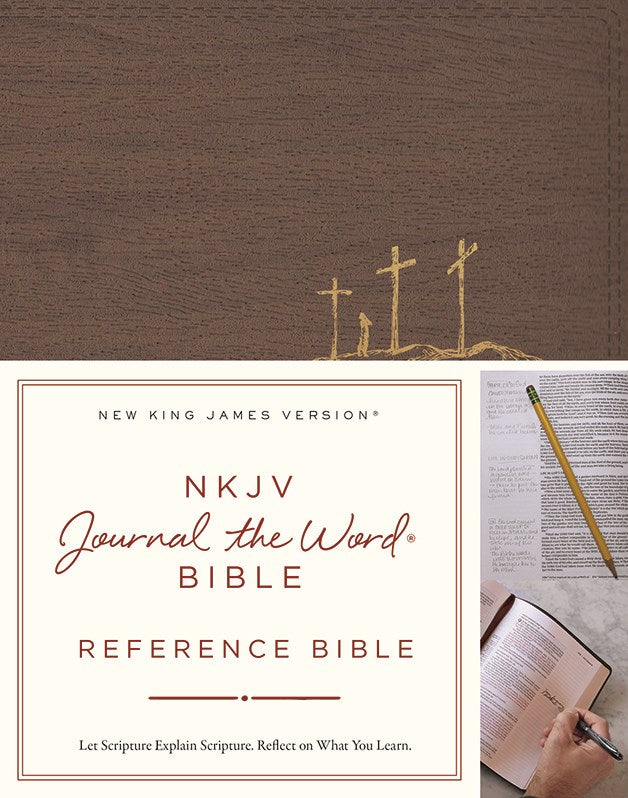 NKJV Journal the Word Reference Bible (Brown Leathersoft, Comfort Print) - The Christian Gift Company