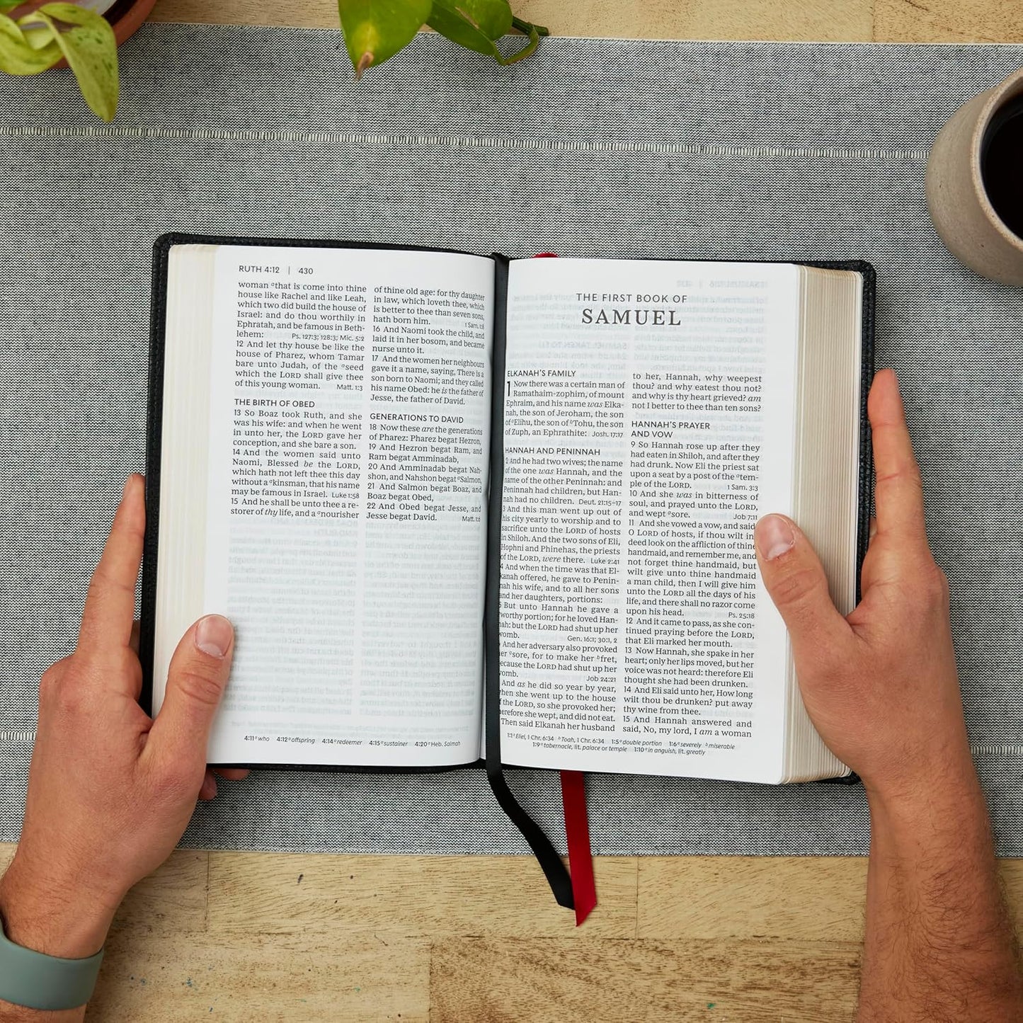 KJV Personal Size Large Print End-of-Verse Reference Bible - Black Leathersoft