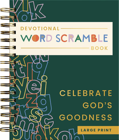 Celebrate God's Goodness: Devotional Word Scramble Book