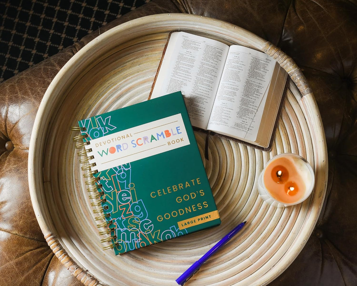 Celebrate God's Goodness: Devotional Word Scramble Book