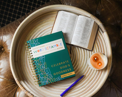 Celebrate God's Goodness: Devotional Word Scramble Book