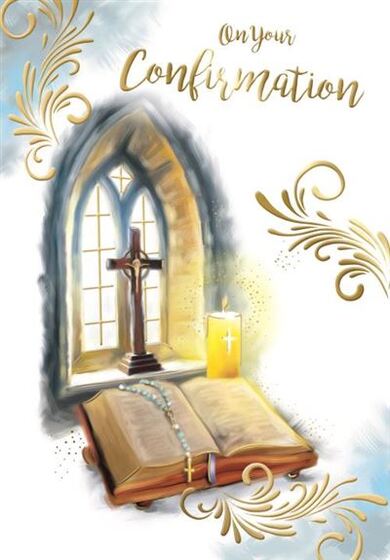 Confirmation Card - Church Window - The Christian Gift Company