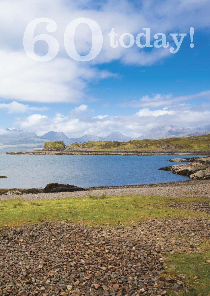 Age 60 Card - Skye Beach - The Christian Gift Company