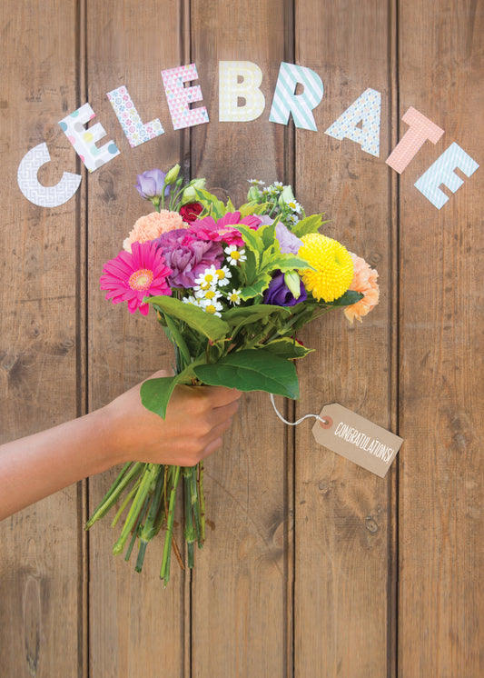 Congratulations Card - Handheld Posy - The Christian Gift Company