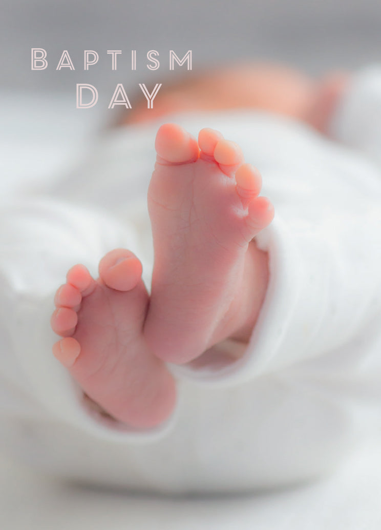 Baby Baptism Card - Baby's Toes - The Christian Gift Company