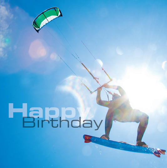 Birthday Card - Kite Surfer - The Christian Gift Company