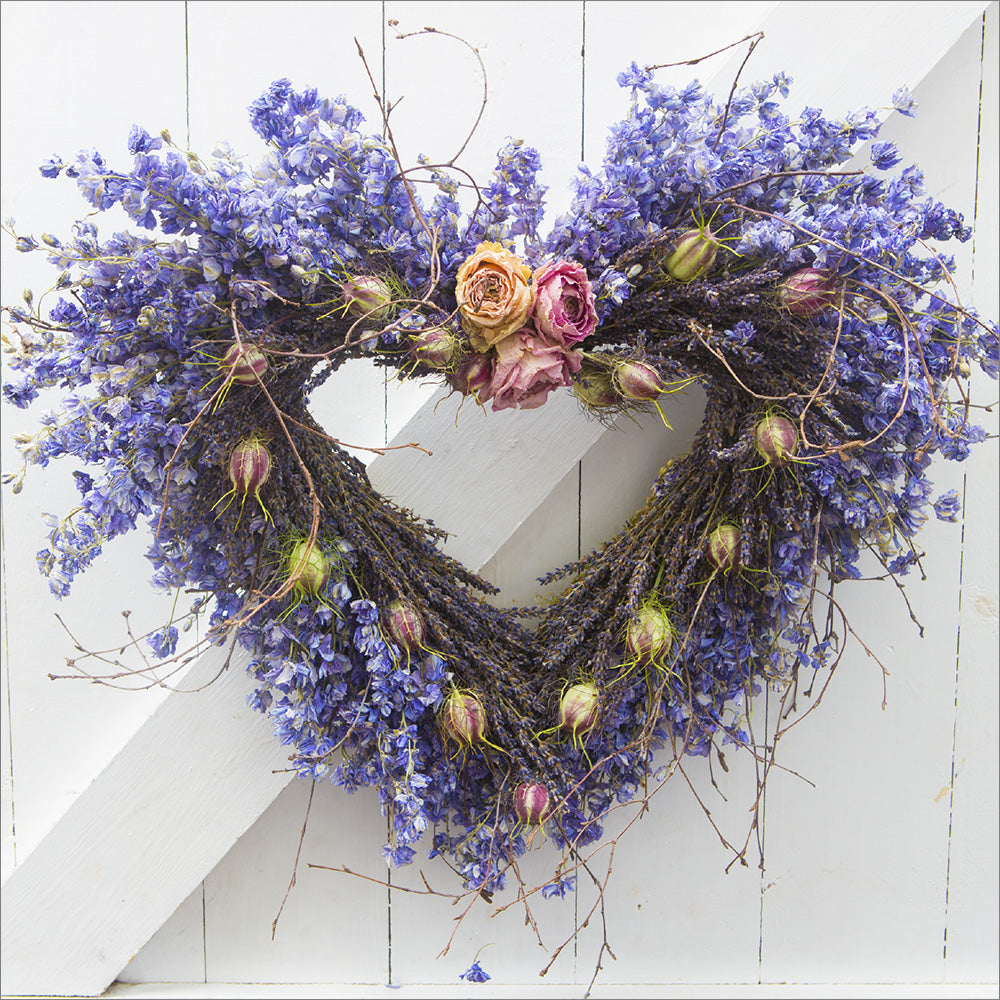Blank Card: Lavender Wreath - The Christian Gift Company