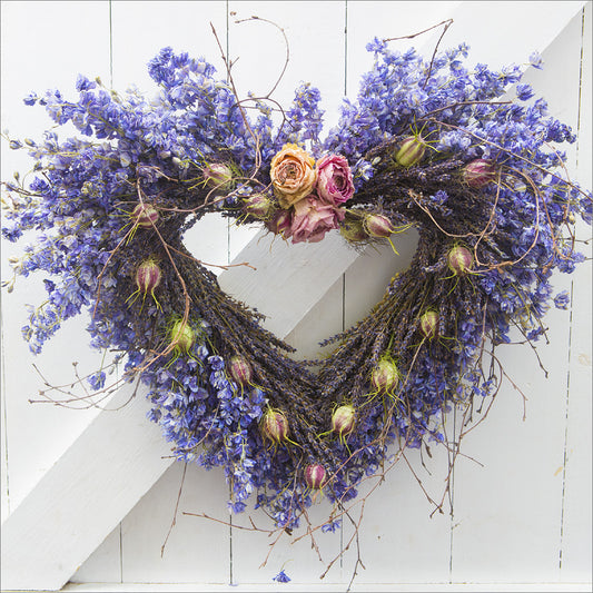 Blank Card: Lavender Wreath - The Christian Gift Company
