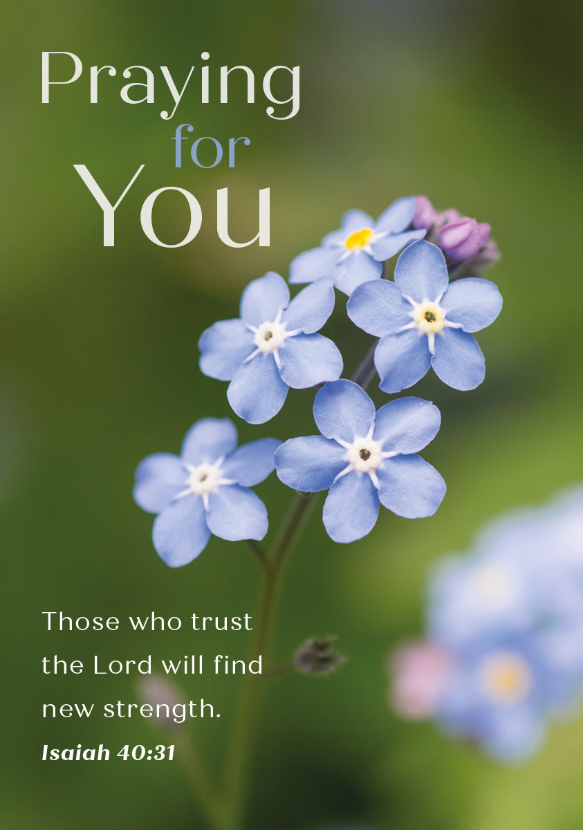 Praying For You Card - Forget-me-Nots - The Christian Gift Company