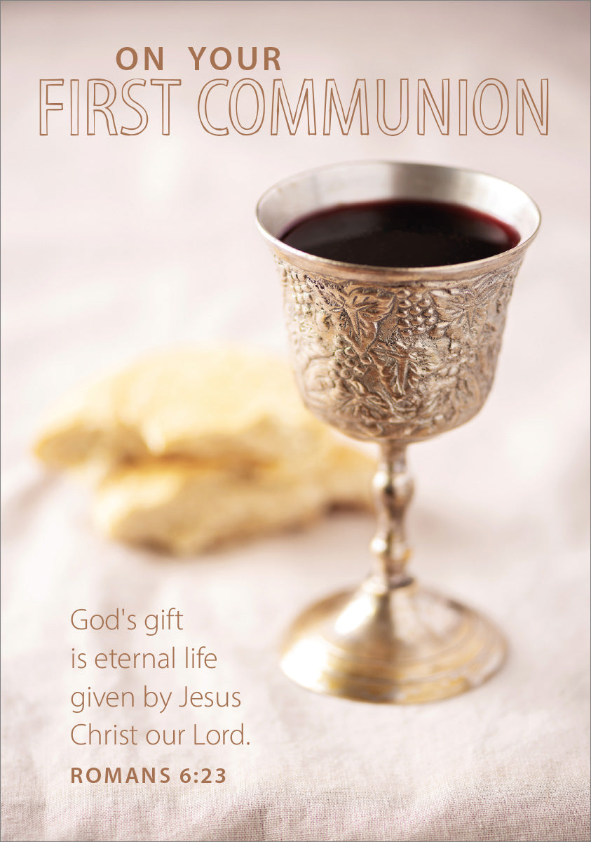 First Communion Card - Chalice - The Christian Gift Company