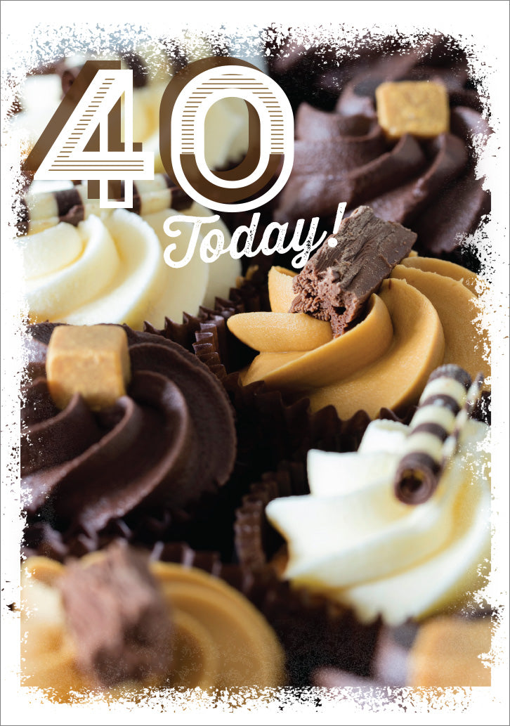 Age 40 Card - Cupcakes - The Christian Gift Company