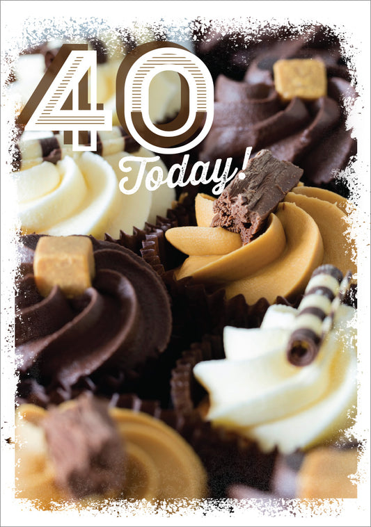 Age 40 Card - Cupcakes - The Christian Gift Company