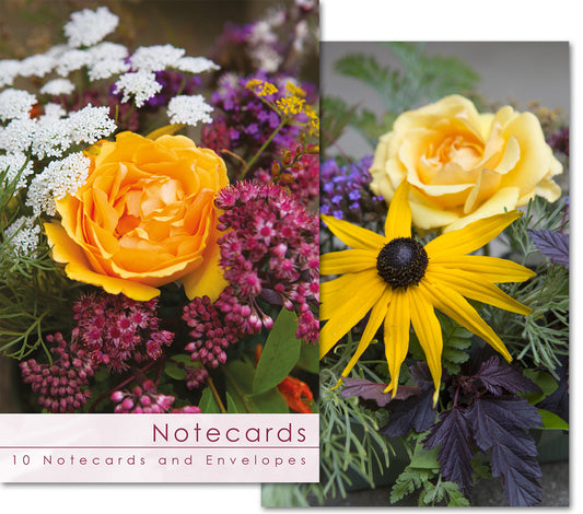 Notecard Wallet - Rose and Rudbeckia (10 cards)