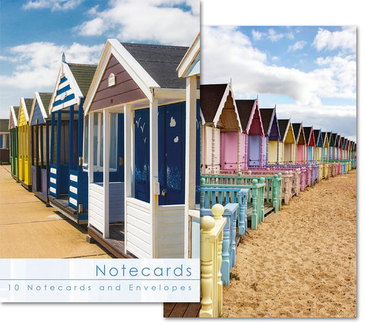 Notecard Wallet - Beach Huts (10 cards)