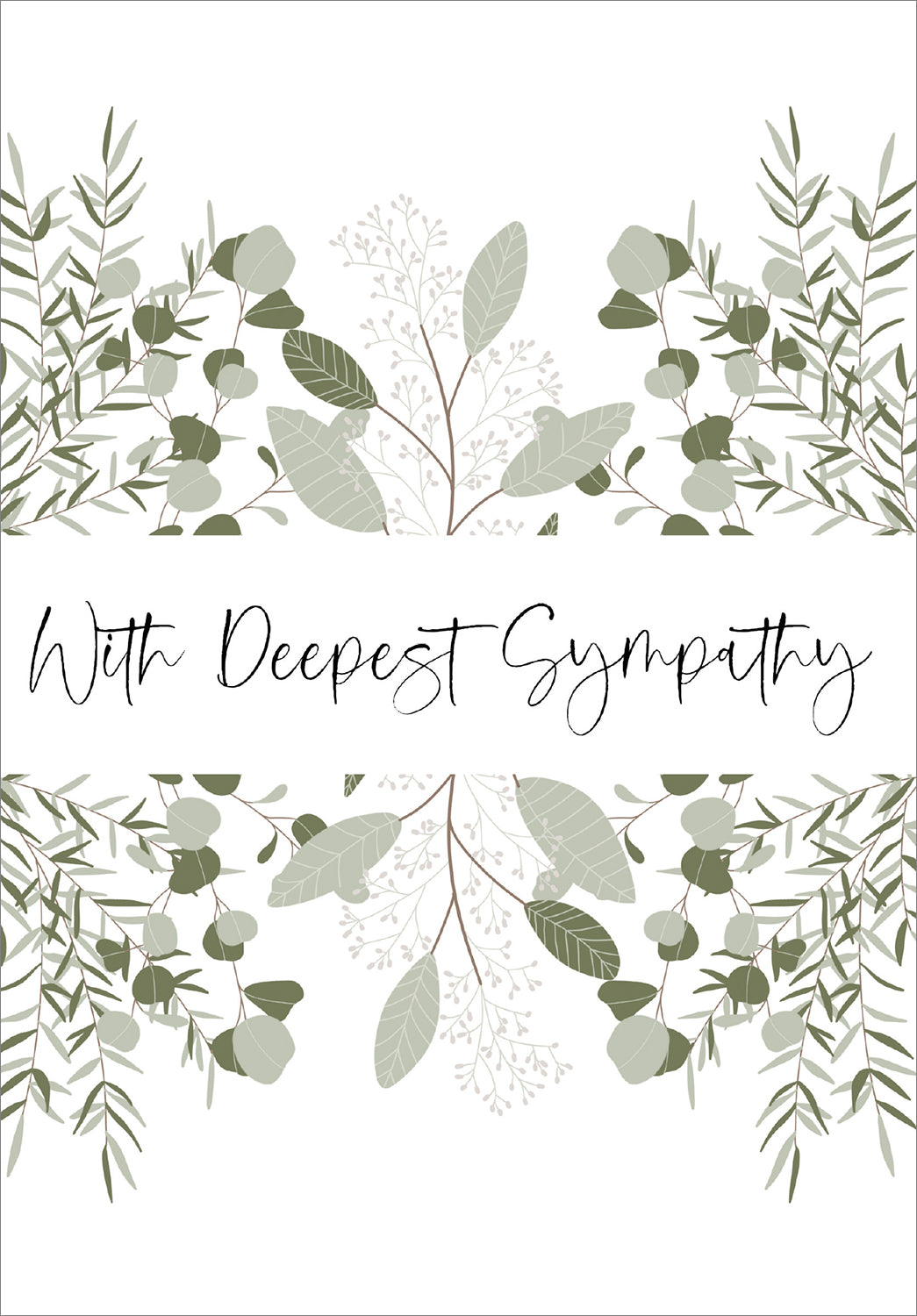 With Deepest Sympathy Card - Foliage - The Christian Gift Company