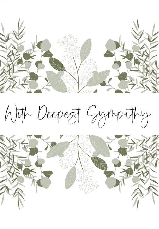With Deepest Sympathy Card - Foliage - The Christian Gift Company