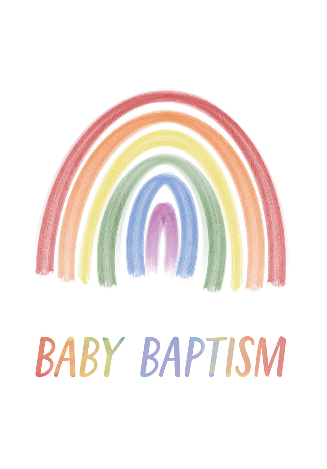 Baby Baptism Card - Rainbow - The Christian Gift Company