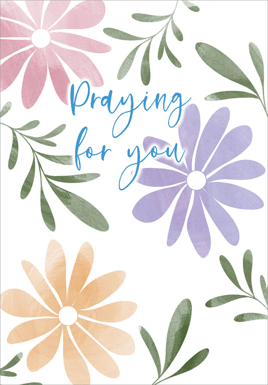 Praying For You Card - Flowers - The Christian Gift Company