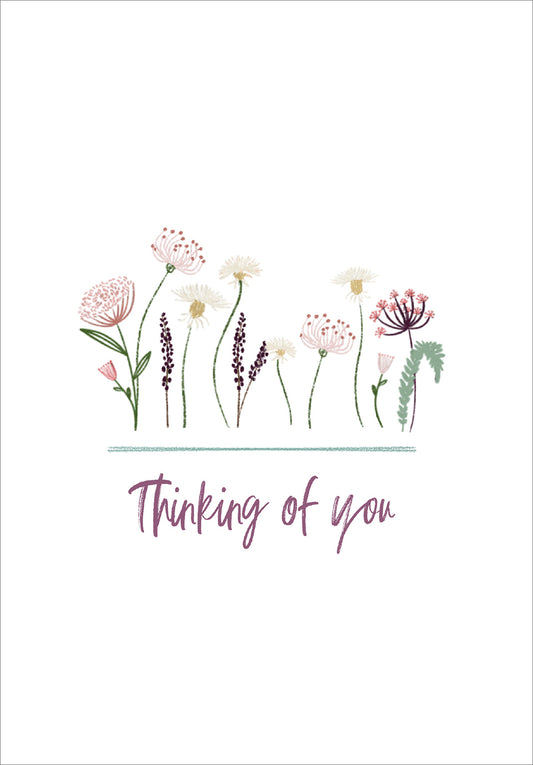 Thinking Of You Card - Flowers - The Christian Gift Company