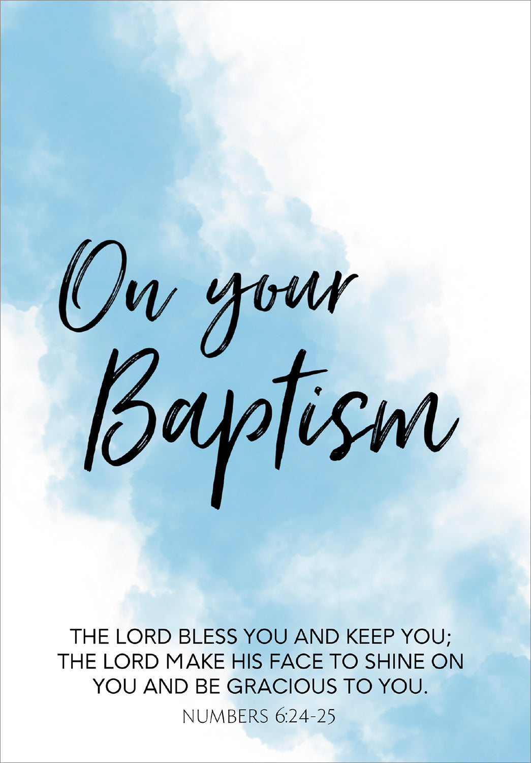 Baptism Card - Blue Cloud - The Christian Gift Company