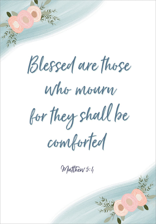 Sympathy Card - They Who Mourn - The Christian Gift Company