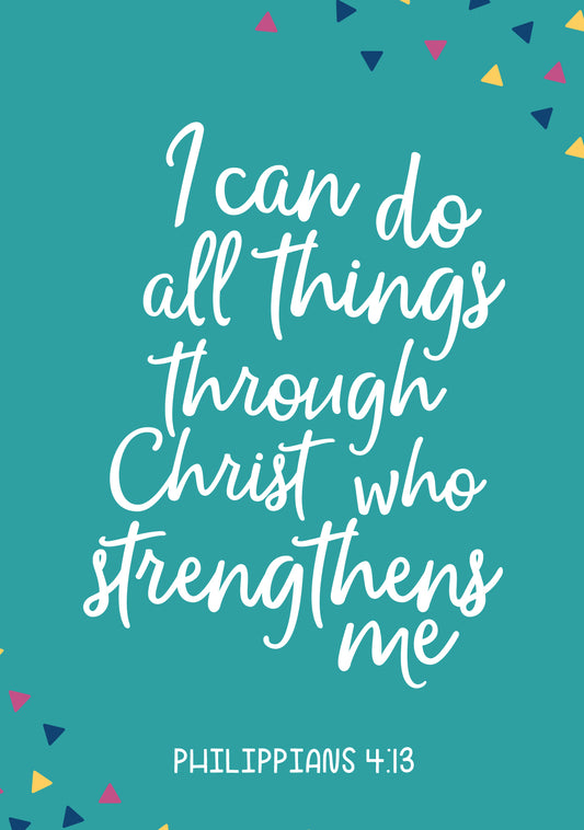Praying For You Card - I Can Do All Things - The Christian Gift Company