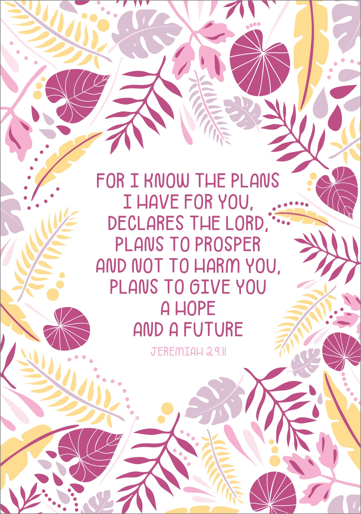 Thinking Of You Card - For I Know The Plans - The Christian Gift Company