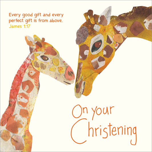 Christening Card - Giraffes - The Christian Gift Company