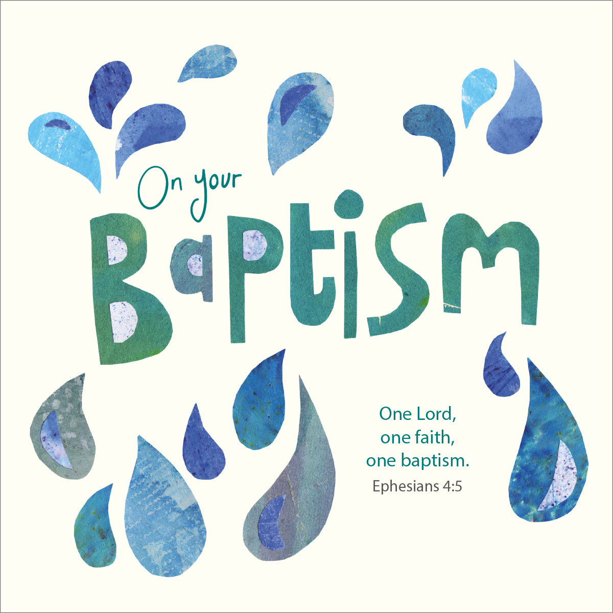 Baptism Card - Splash - The Christian Gift Company