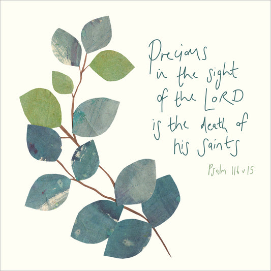 Sympathy Card - Eucalyptus Leaves - The Christian Gift Company